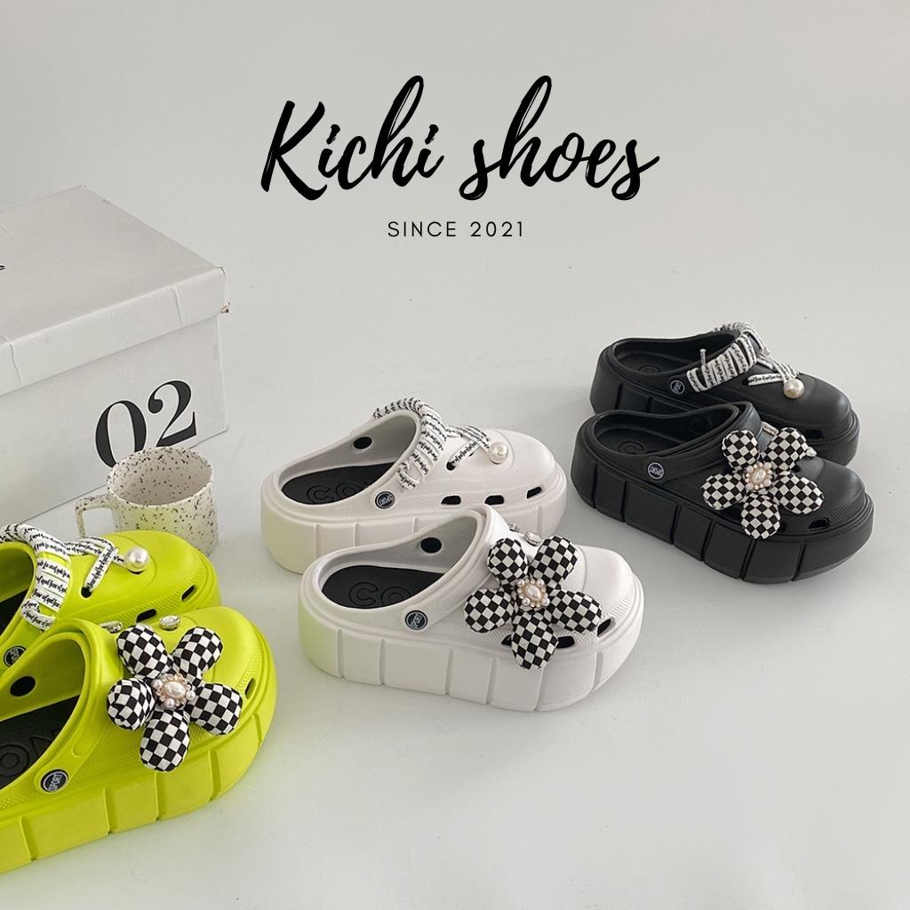 Dép sục crocs HÀNG CHÍNH HÃNG đế cao dày phiên bản đặc biệt mẫu mới nhất 2022 Giày sục sandal phong cách ulzzang Kichi