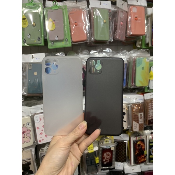 ốp nhựa mỏng nhám chống vân tay iphone 11, 11 pro, 11 pro max