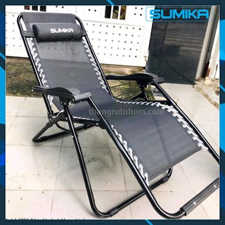 SUMIKA--- Ghế xếp thư giãn SUMIKA 179A (Khóa kim loại, vải lưới Textilene thoáng khí, tải trọng 200kg)