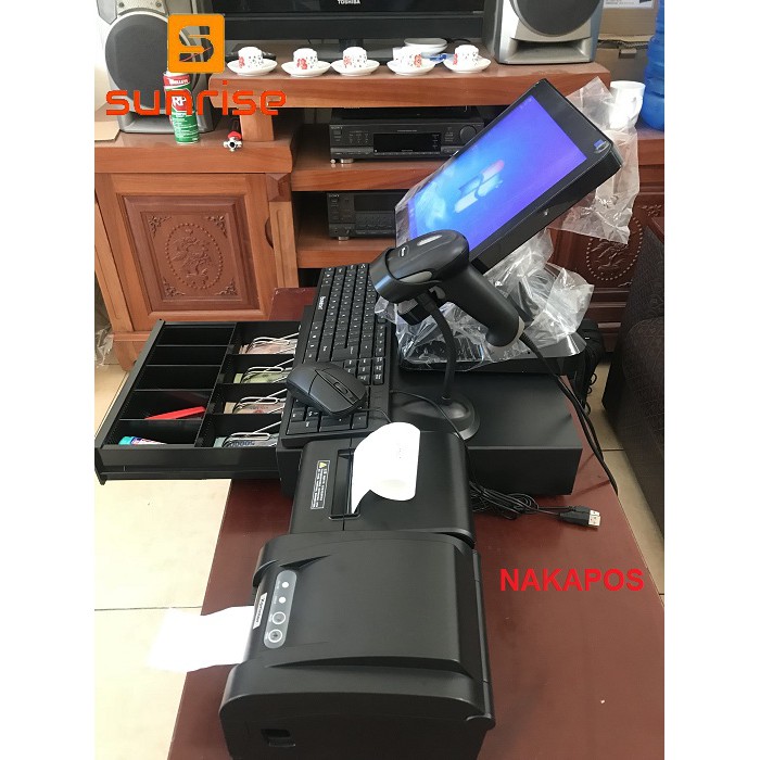 Trọn bộ máy tính tiền cảm ứng( Ứng dụng bán hàng Vĩnh Viễn+ Máy Pos Cảm Ứng + Máy In Bill + Ngăn Kéo + Giấy) | BigBuy360 - bigbuy360.vn