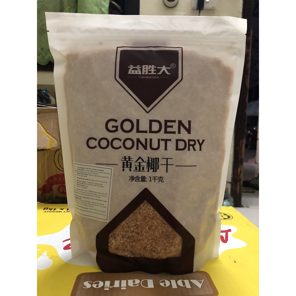 Vụn Dừa Nướng Golden 1kg, Bột Kem Trứng Cô Gái Xiaka Đài Loan Loại 1 Thơm, Ngon, Chuẩn Vị