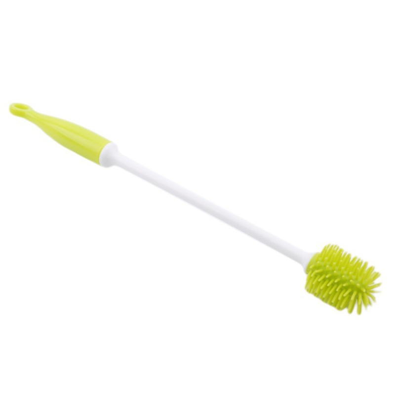 Cọ Vệ Sinh Bình Sữa Em Bé Bằng Silicon Mềm Với Tay Cầm Dài Tiện Dụng