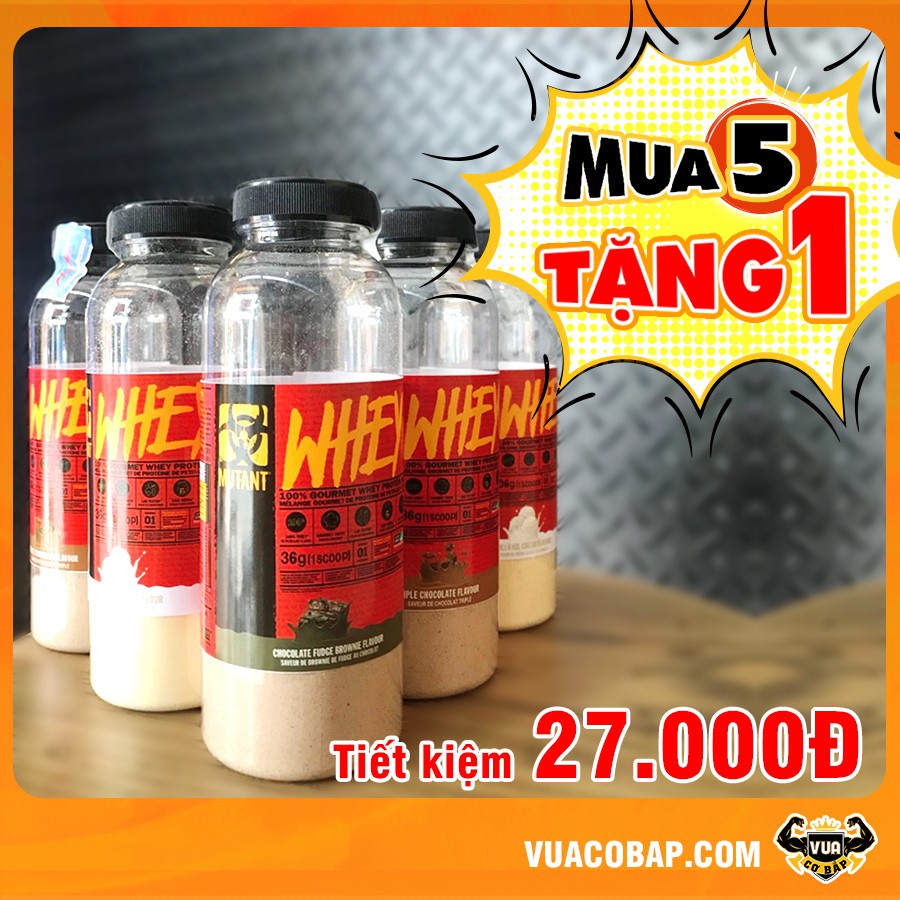 Combo 05 Chai Tặng 01 Sample Dùng Thử Sữa Tăng Cơ Mutant Whey Protein