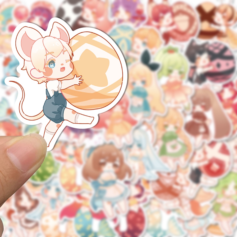 Bộ 40 Miếng Dán Trang Trí Laptop Chống Nước Không Lặp Lại Hình Nhân Vật Hoạt Hình Dễ Thương