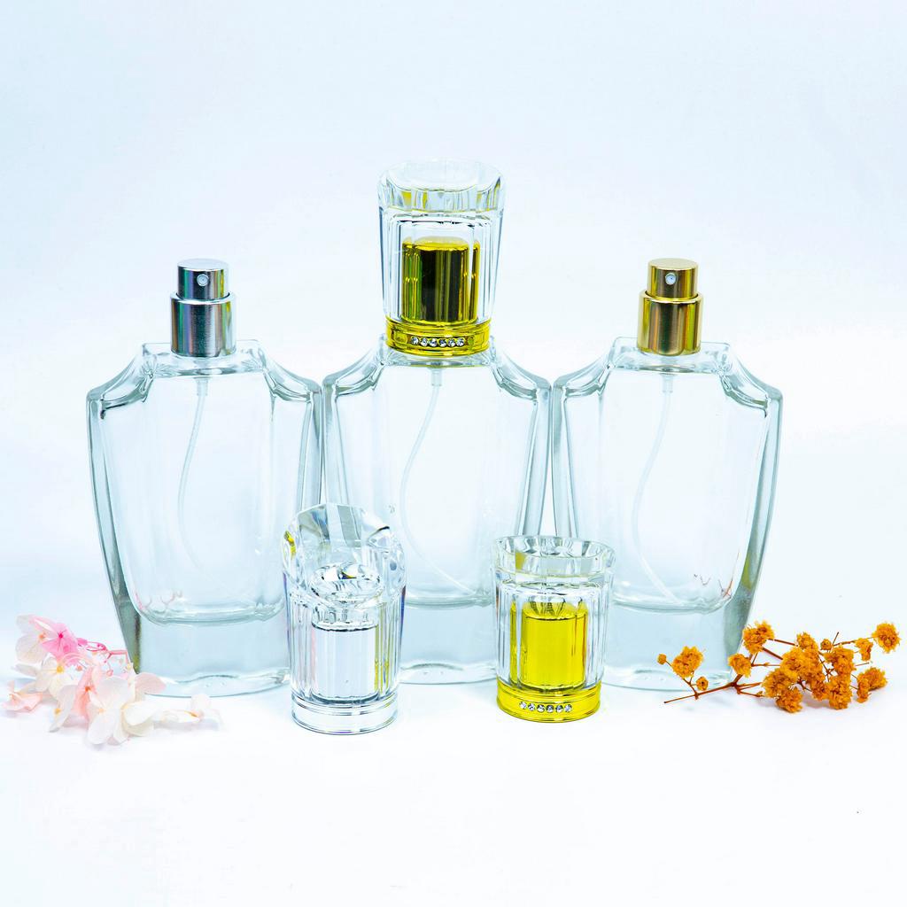 Chai lọ chiết nước hoa thủy tinh mẫu cúp 50ml dạng xịt phun sương