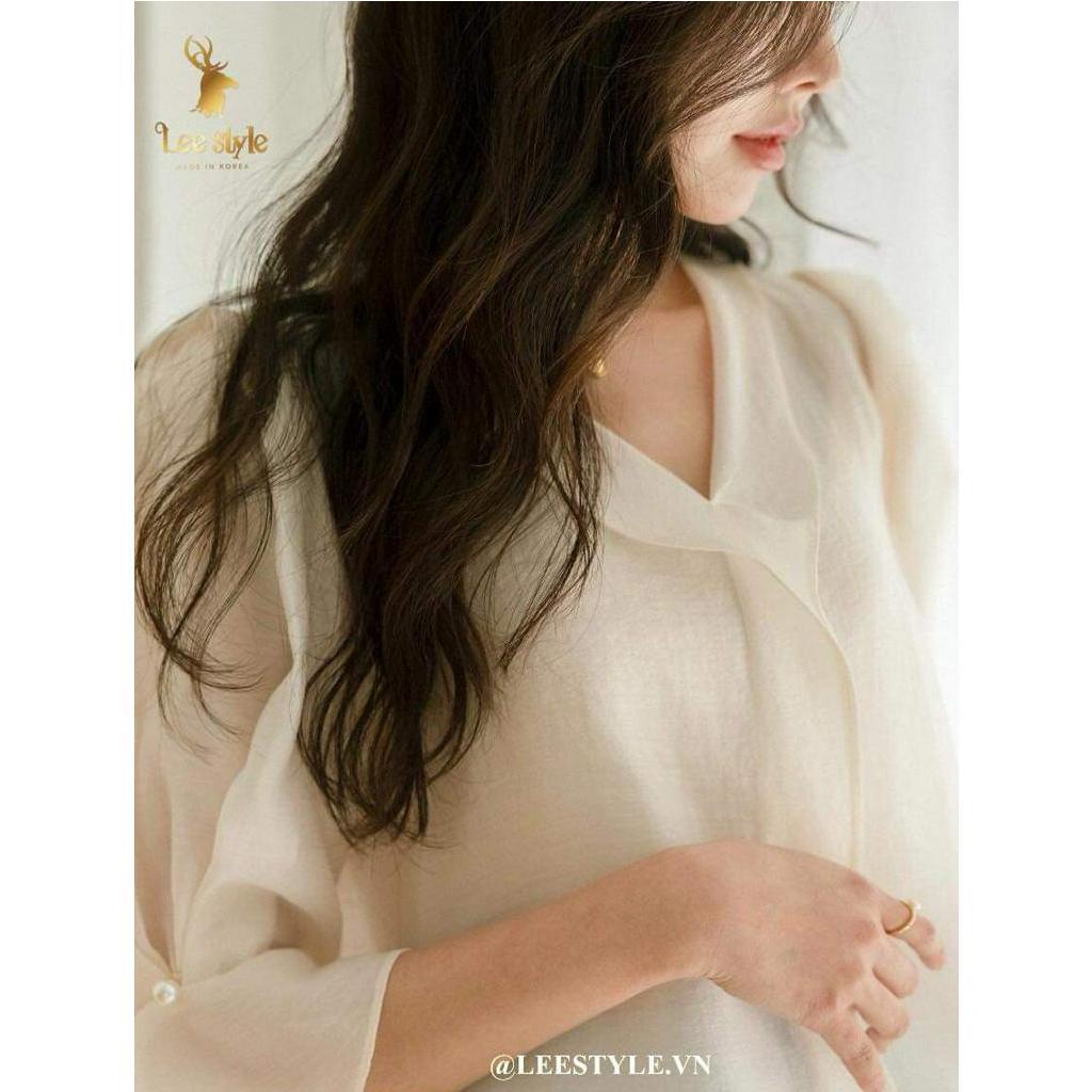 Áo voan tay lỡ có bèo công sở cho nàng 90kg bigsize  NQ523