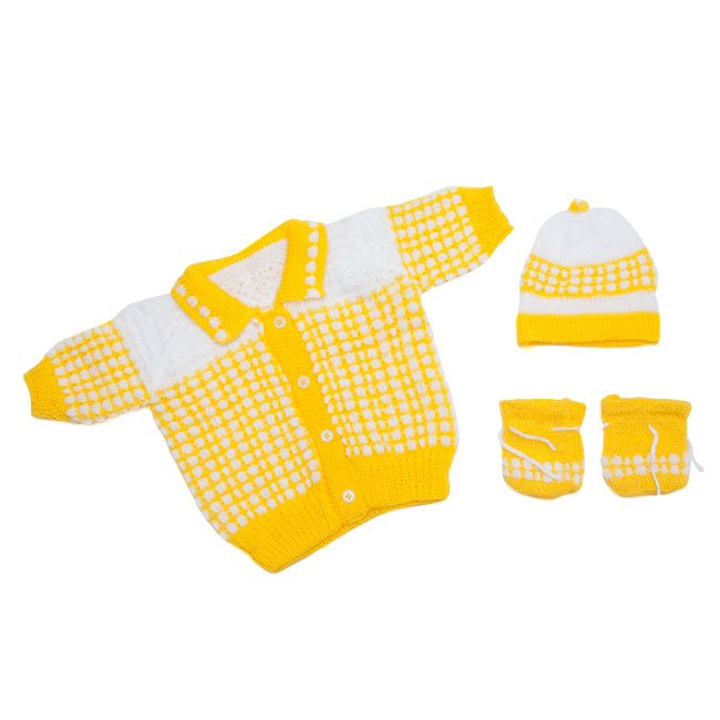 Set 1 Bộ áo len bắp kèm bao chân,nón cho bé dưới 5Kg