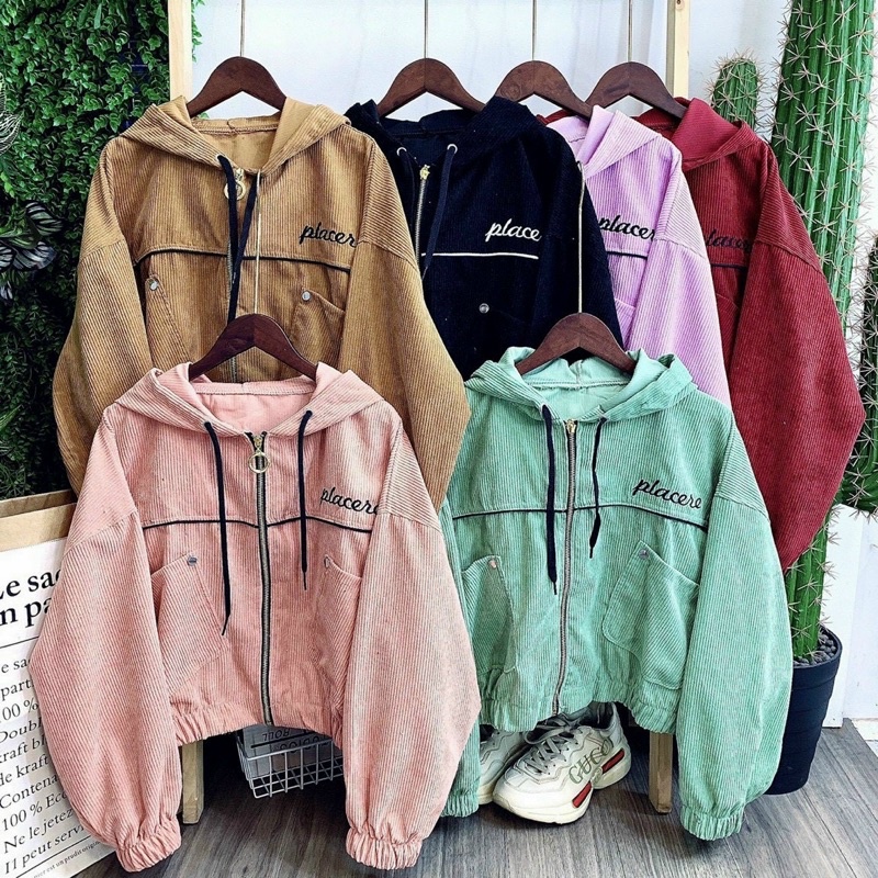(vải đẹp)Áo nhung croptop theo logo xịn xò nhiều màu dễ phối đồ from đẹp