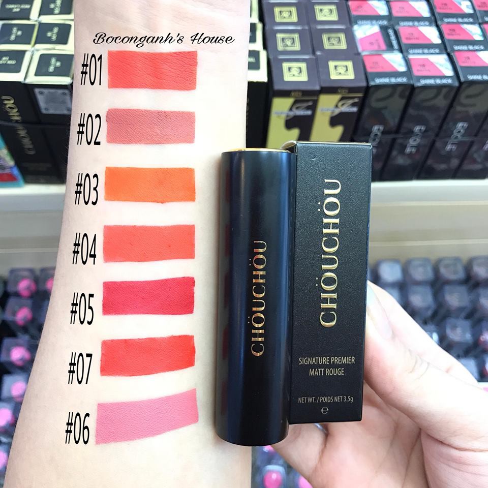 SON THỎI CHOU CHOU SIGNATURE PREMIER MATTE ROUGE