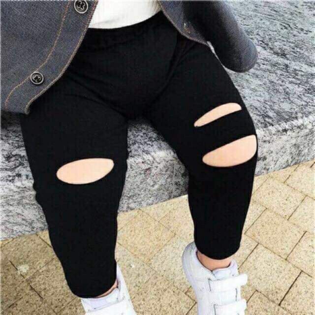 QUẦN RÁCH GỐI LEGGING (CHẤT THUN) SÀNH ĐIỆU CHO BÉ TRAI BÉ GÁI (HN 690)