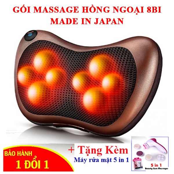 Gối Massage Hồng Ngoại 8bi Akita Nhật Bản