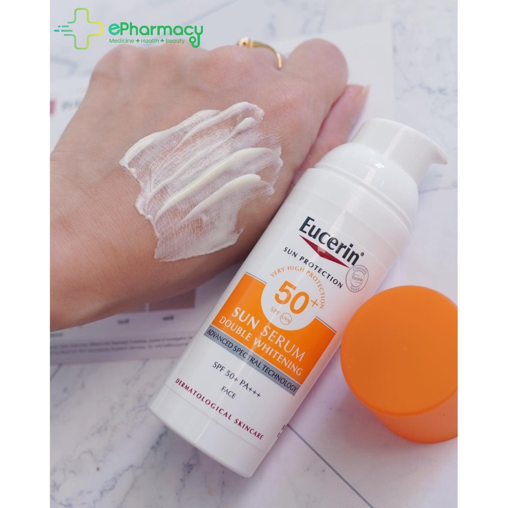 Tinh chất chống nắng giúp dưỡng trắng da Eucerin Double SPF 50+ 50ml