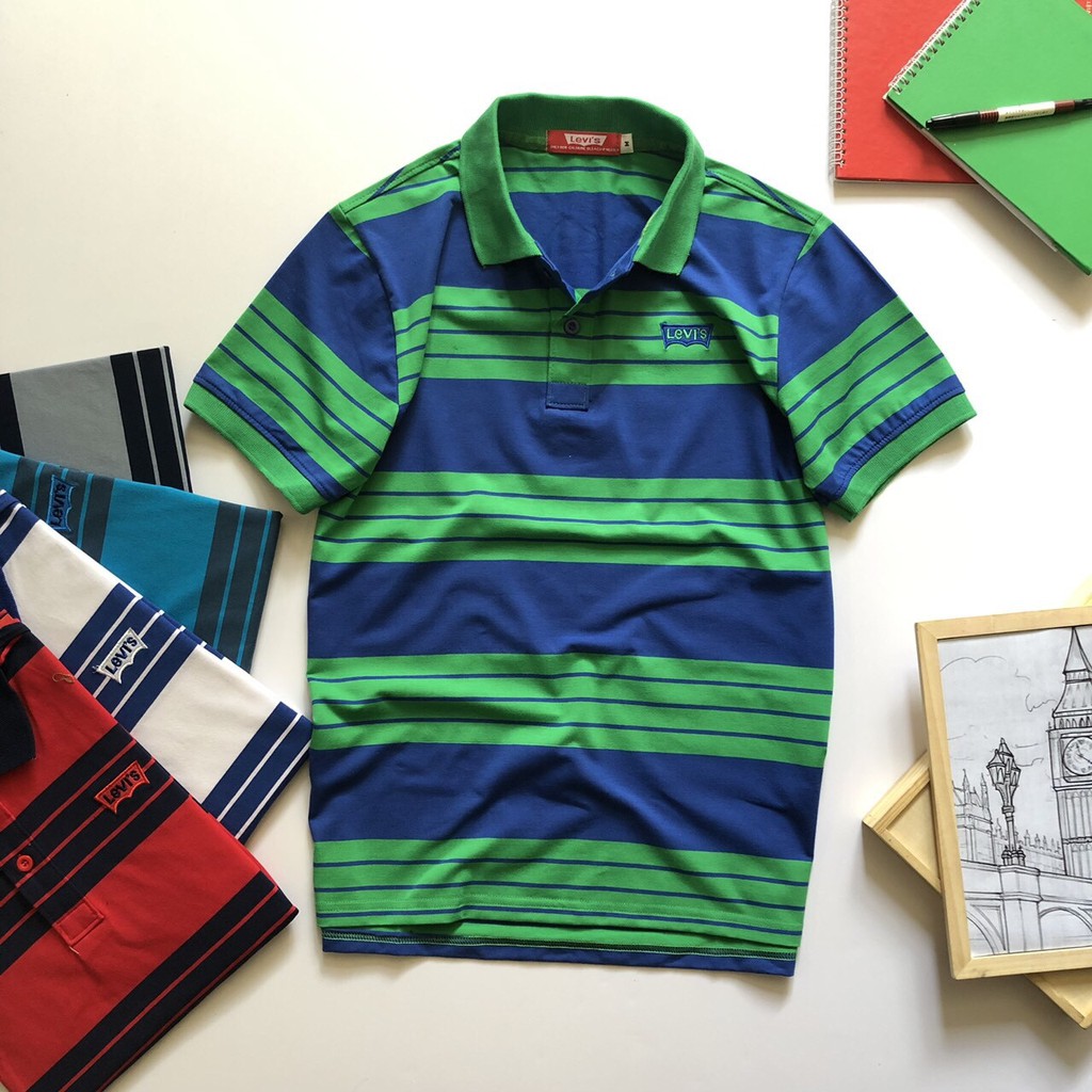 ÁO THUN NAM CAO CẤP CỔ BẺ SỌC | BigBuy360 - bigbuy360.vn