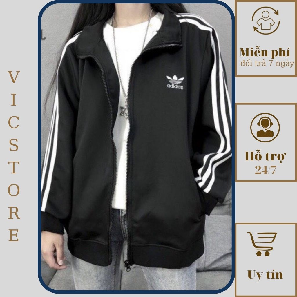 Áo khoắc gió cho cả nam, nữ có viền - vic store vc378