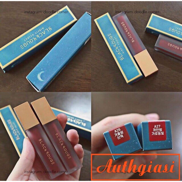 Ver 5 Night Series _ Son Kem Lì Black Rouge Air Fit Velvet Tint A23-A27 [Mới 2019] Siêu Hot | BigBuy360 - bigbuy360.vn