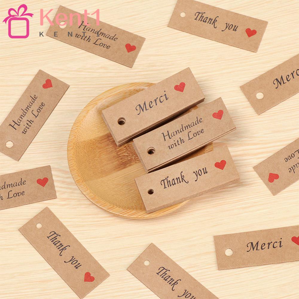 1 100 Tag Giấy In Chữ Thank You Handmade with Love