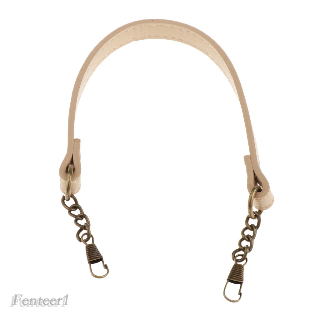 [Fenteer1] Dây Da Pu Ngắn Màu Đen Thay Thế Cho Túi Xách DIY