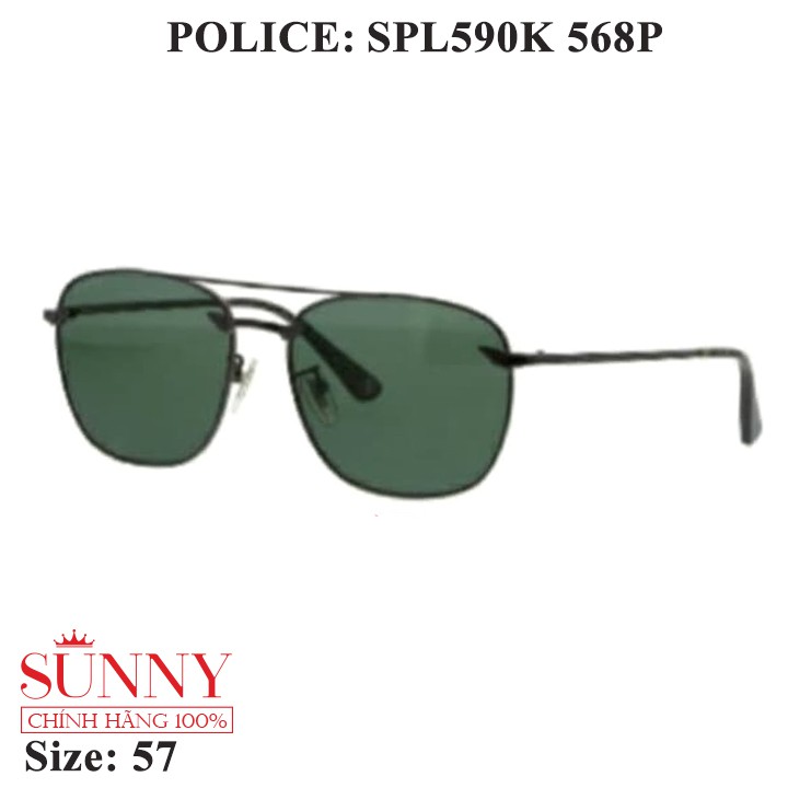 Kính mát Police chính hãng SPL590K màu sắc thời trang, thiết kế dễ đeo bảo vệ mắt
