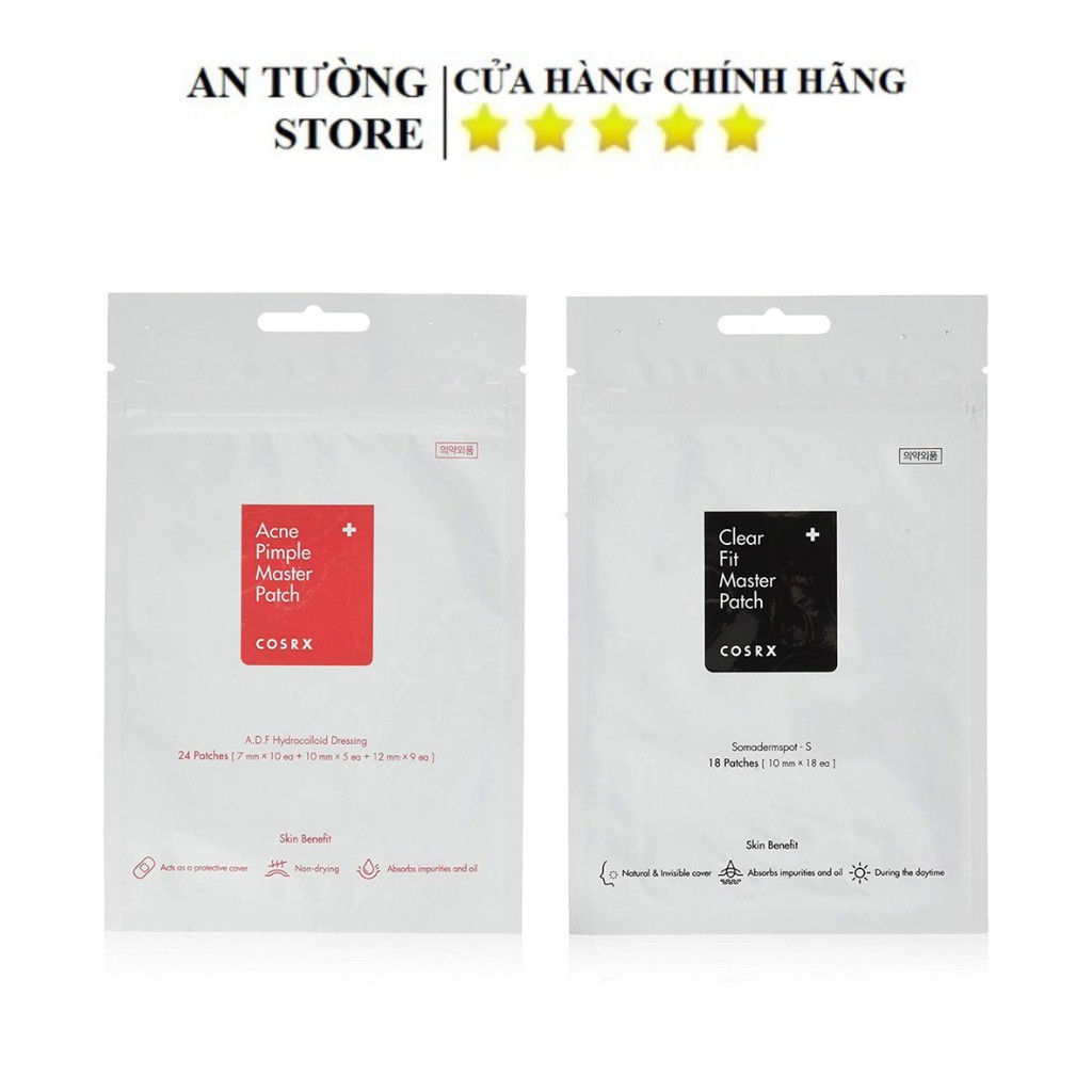 Miếng dán mụn sưng Cosrx Acne Pimple Master Patch và Cosrx The Clear Pit Master Patc