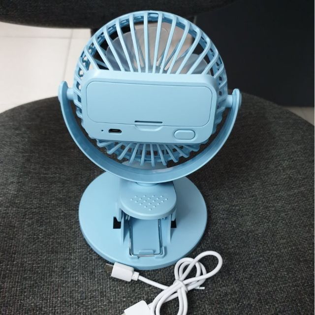 Quạt Kẹp bàn mini, Quạt Kẹp xe Đẩy xoay 720 độ, pin 3h | BigBuy360 - bigbuy360.vn