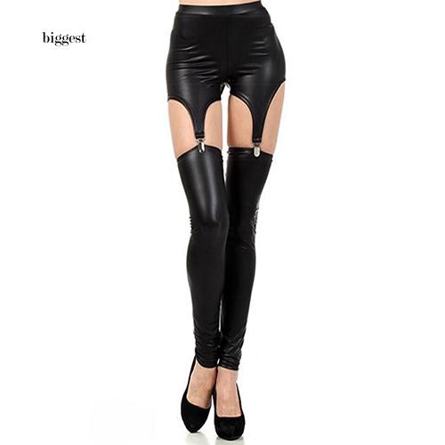 ☆Túi Xách Cỡ Lớn Thiết Kế Giản Dị Thời Trang☆Quần Legging Giả Da Kèm Nịt Bít Tất Thời Trang Quyến Rũ Dành Cho Nữ