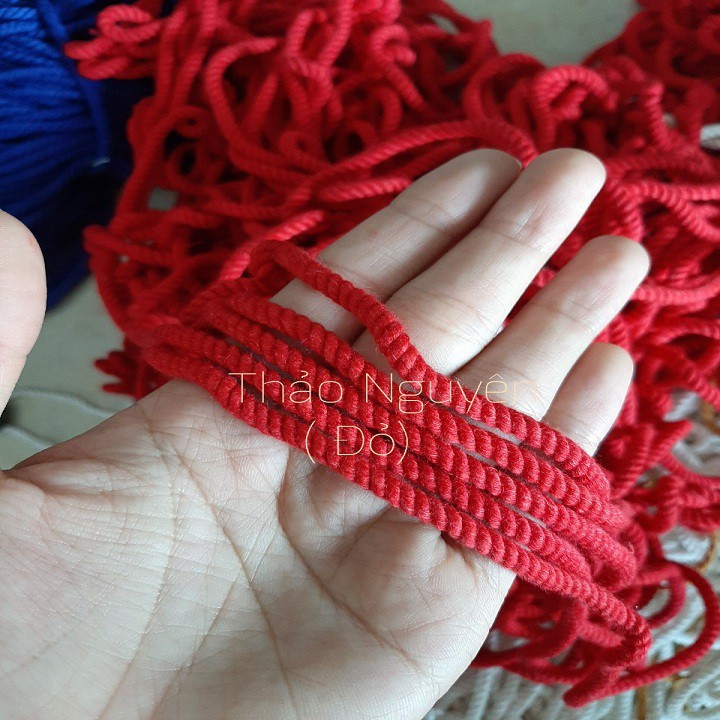 Dây thừng se macrame , dây cotton . Nhiều màu size 3mm.