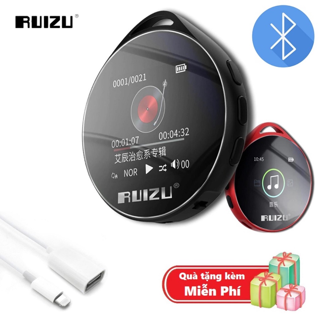 ( Quà tặng Cáp OTG cho iphone ) Máy nghe nhạc MP3 Bluetooth cao cấp Ruizu M10 - Hifi Music Player Ruizu M10 - Màn hình c