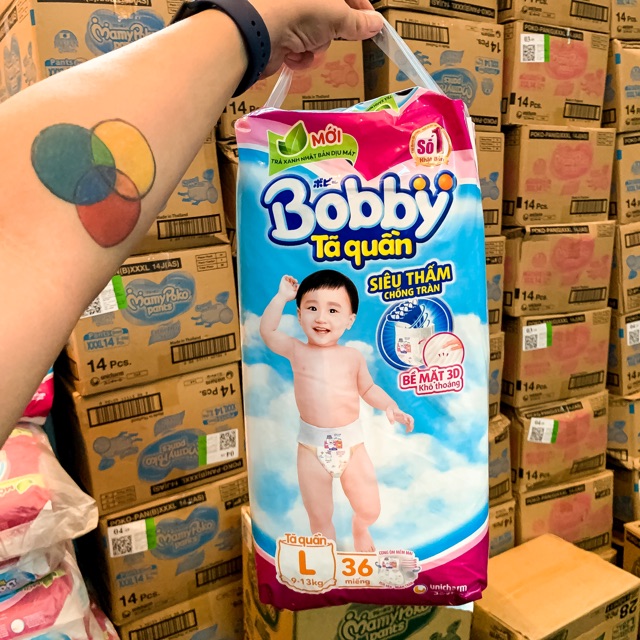 < Giảm giá 3 ngày> Combo 4 gói Tã quần Bobby L36/XL 32/ M40 - Hoá đơn nhập Bỉm Bobby chính hãng đầy đủ