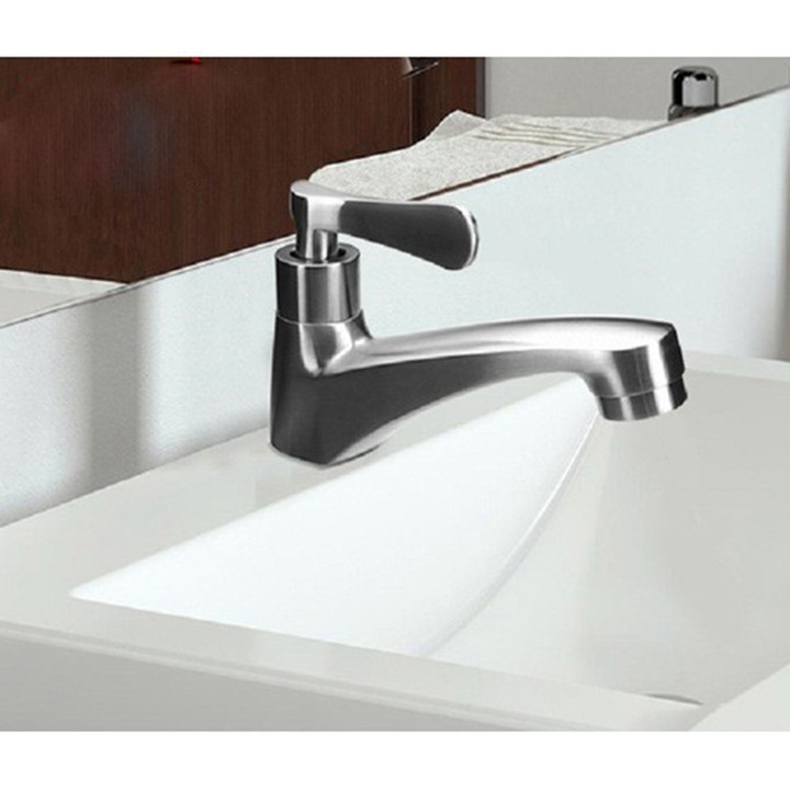 VÒI CHẬU RỬA LAVABO LẠNH INOX 304, Vòi lavabo lạnh inox 304