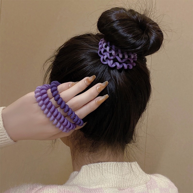 Dây Buộc Tóc Kiểu Lò Xo Phong Cách Hàn Quốc Thời Trang Cho Nữ
