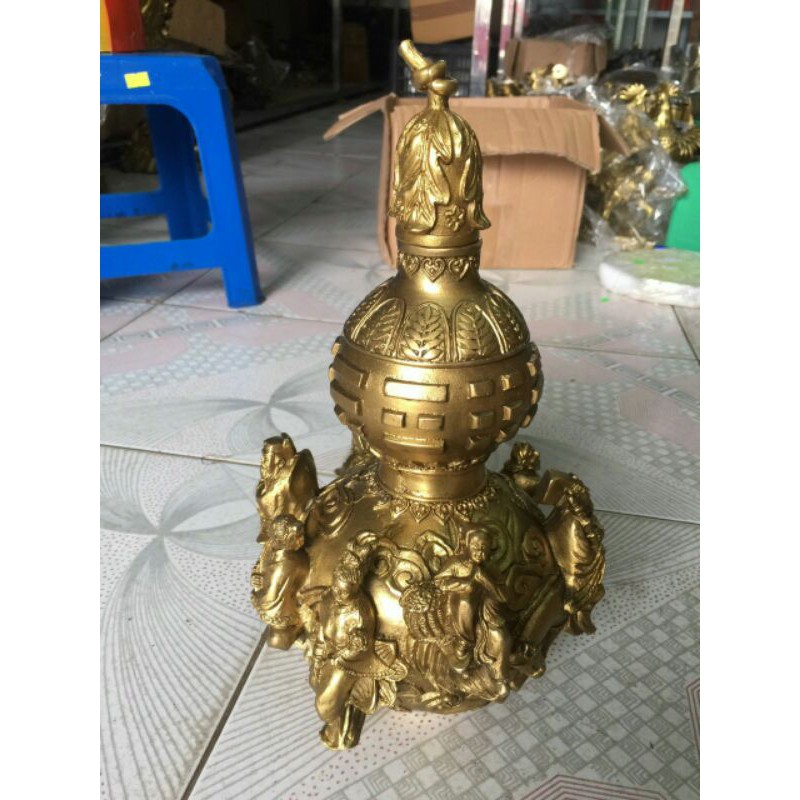 Hồ lô đồng phong thủy, hồ lô bát tiên đồng 28cm, giá bán hồ lô bằng đồng, bán hồ lô đồng, vật phẩm phong thủy bằng đồng