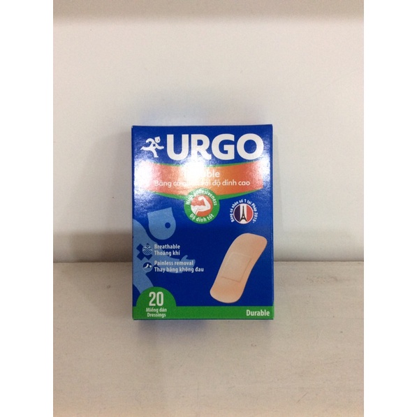 Băng cá nhân vải độ dính cao URGO hộp 20 miếng