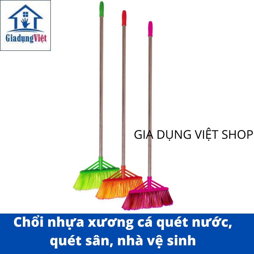 Chổi Nhựa Quét Nước, Quét Rác Cán Inox