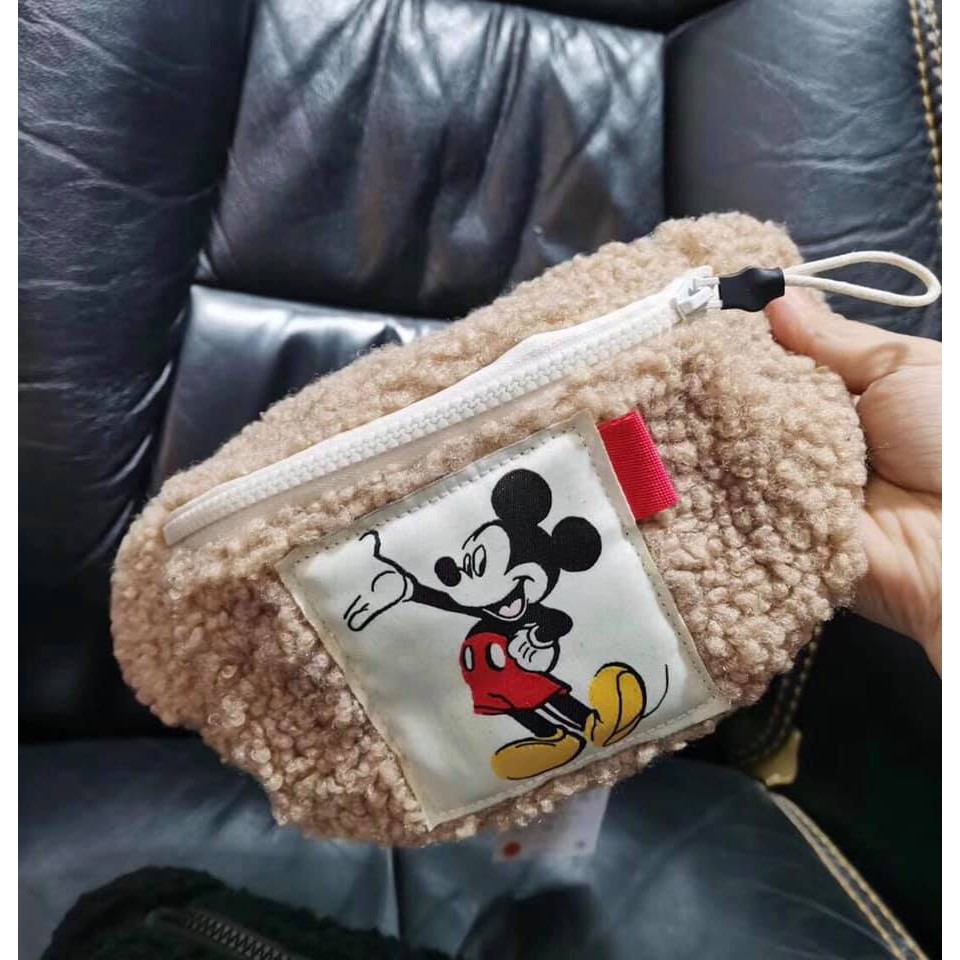 Túi đeo chéo Mickey màu be cho bé