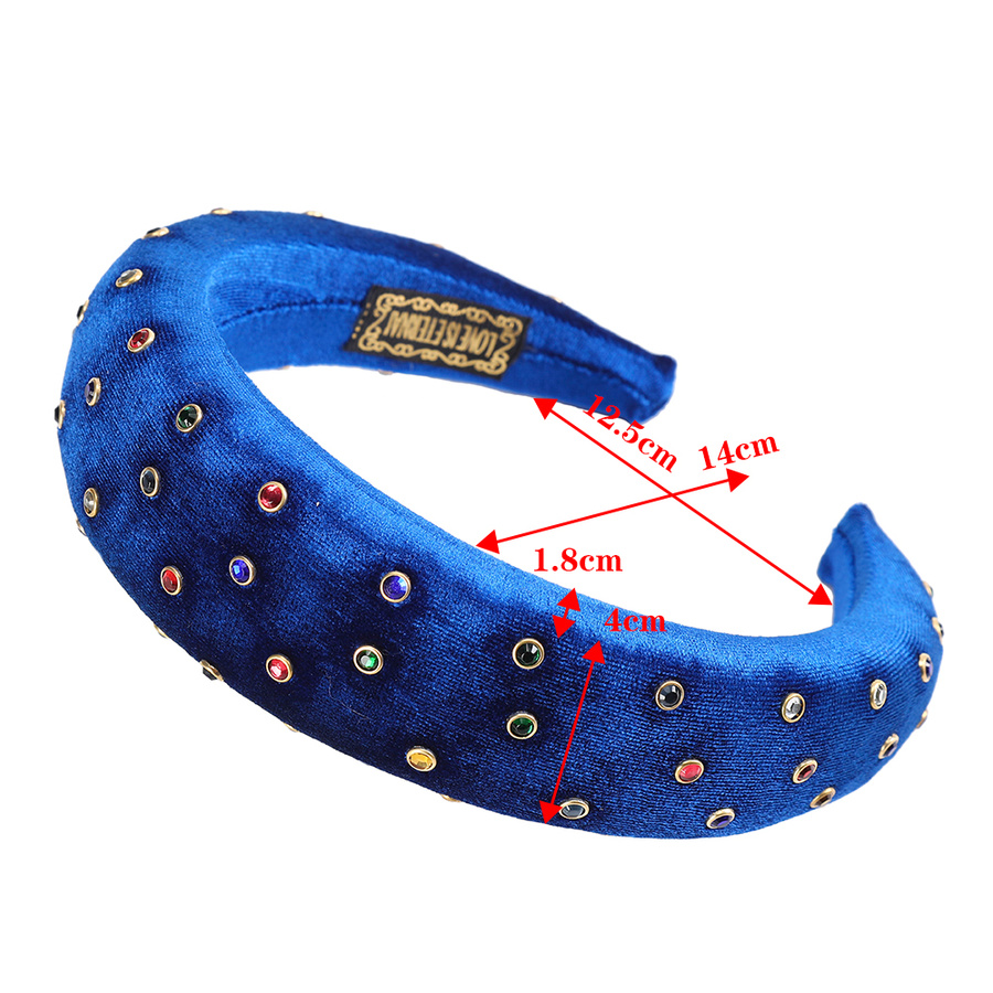 Băng Đô Cài Tóc Màu Trơn Đính Đá Lấp Lánh Phong Cách Hàn Quốc Cho Nữ