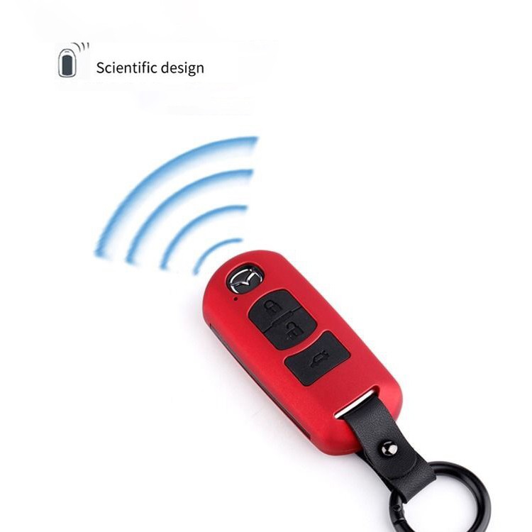 Ốp chìa khóa xe hơi Mazda thông minh 2/3 nút không có chìa khóa bằng carbon cho 2 3 6 Axela Atenza CX-5 CX-7 CX-9