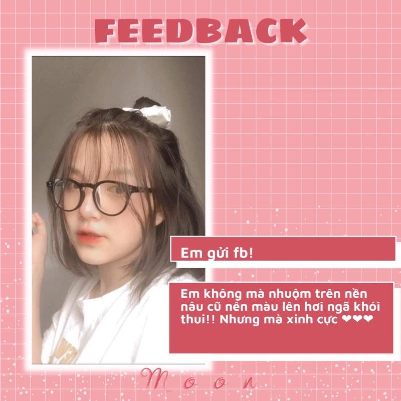 Thuốc nhuộm tóc NÂU SỮA | Tặng Oxy, vitaminE, bao tay, mũ trùm