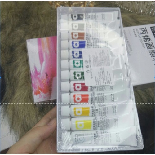 set 12 màu bột bản ( dạng tuýt)