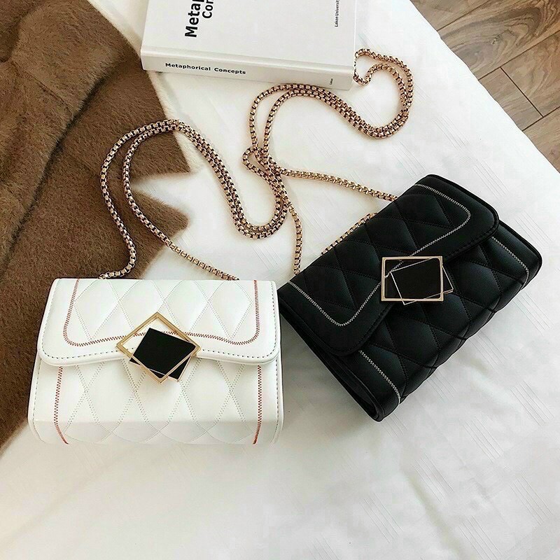 TÚI XÁCH ĐEO CHÉO NỮ ĐẸP DA TRẦN TRÁM KHOÁ XOAY SIÊU SANG | BigBuy360 - bigbuy360.vn