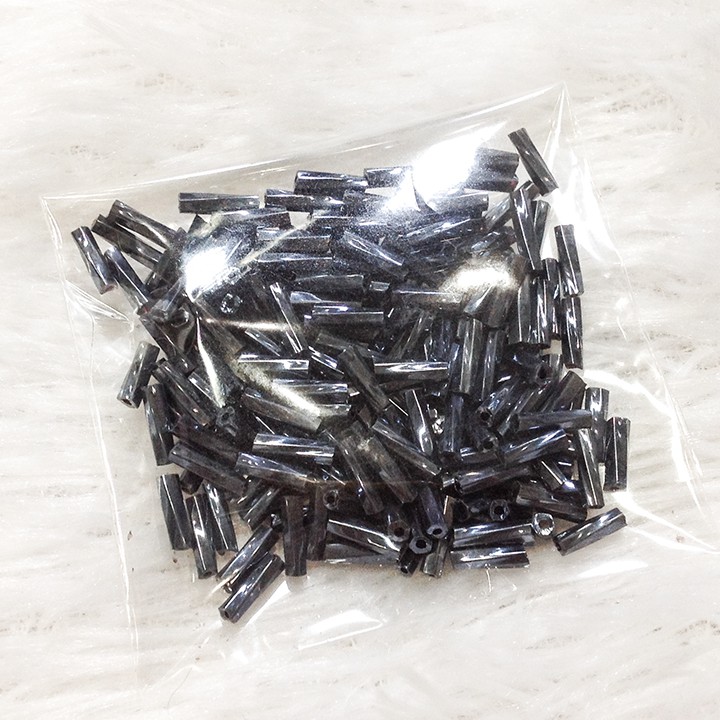 Hạt cườm gãy ống trúc kết áo nhiều màu 6li