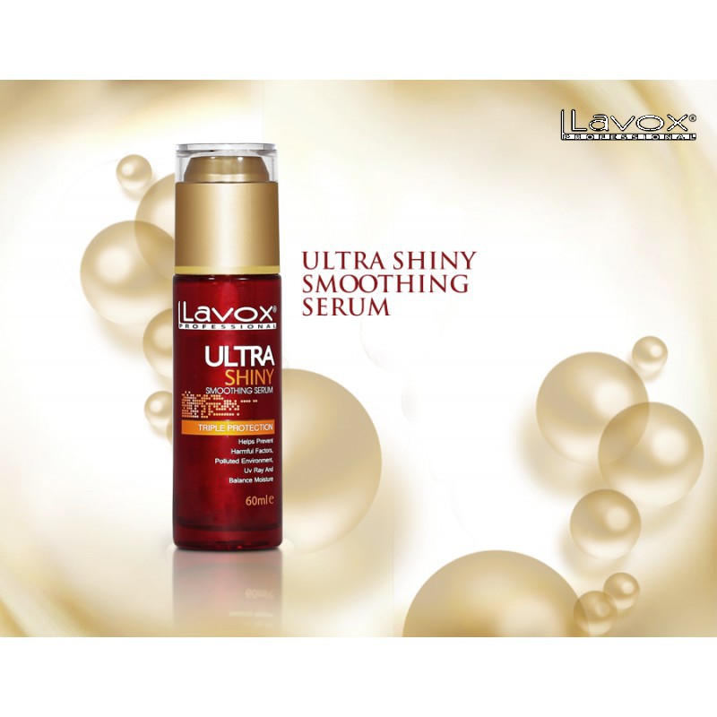 Serum tóc huyết thanh Lavox Ultra Shiny 60ml phục hồi dưỡng bóng tóc hư tổn