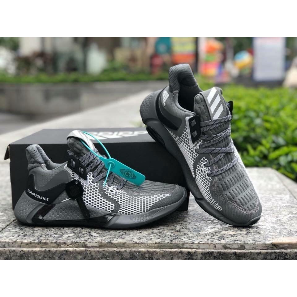 Giày Nam Adidas Alphabounce instinct 2020 Full box - Xám Full