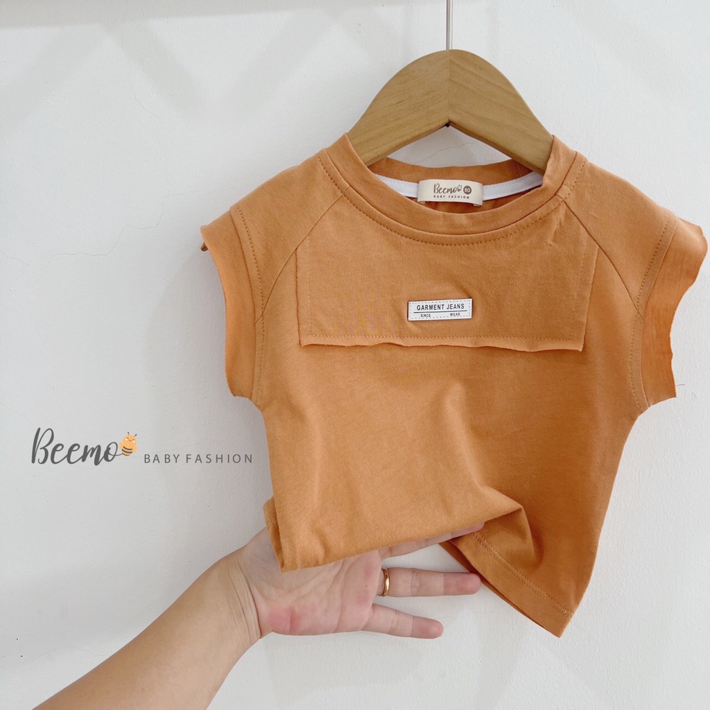 Áo phông bé trai cá tính phong cách Hàn Quốc, áo thun cộc tay bé trai mềm mát Beemo