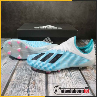 Giày đá bóng siêu nhẹ X19.1 FG xanh nhạt trắng | giày Văn Hậu, đinh cao, ôm chân, độ bền cao