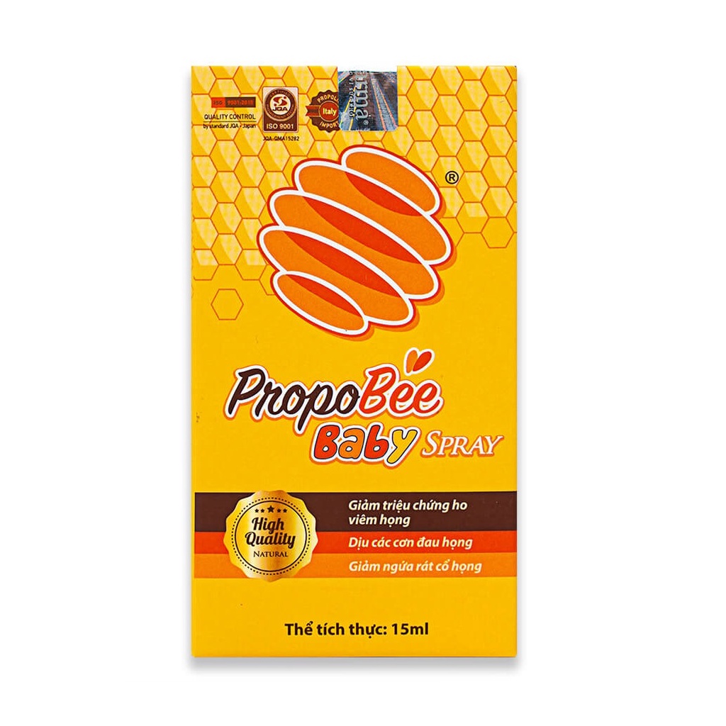XỊT KEO ONG PROPOBEE BABY SPRAY - XỊT HỌNG GIẢM HO CHO BÉ TỪ 6 THÁNG TUỔI (HỘP 15ML)
