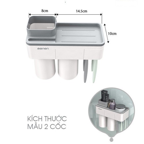 Kệ Để Đồ Nhà Tắm Dán Tường OENON Kèm 2 Cốc Đế Từ Tính