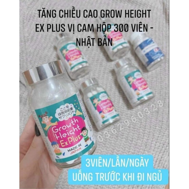 "mẫu mới" Viên uống tăng chiều cao gh grow height ex plus 300v