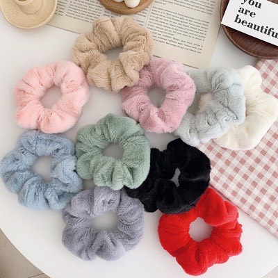 Dây Buộc Tóc Lông Thỏ Co Giãn Ấm Áp Chất Lượng Cao Bella LiLy 11