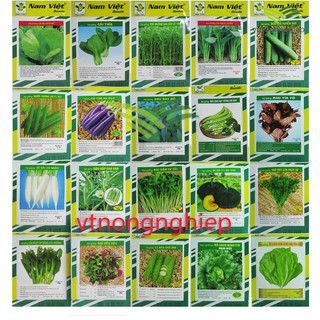 Hạt giống rau, củ, quả, thương hiệu Nam Việt, gói từ 2-50g, tỷ lệ nảy mầm cao, kháng bệnh, năng suất, chất lượng tốt