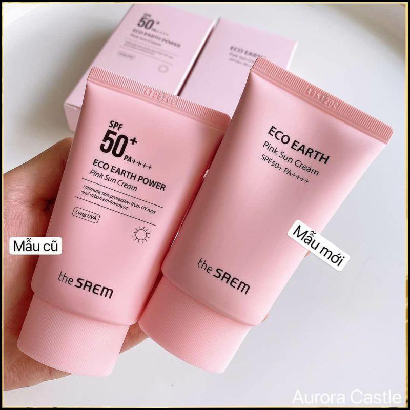 Kem Chống Nắng The seam Eco Earth Power Pink (SPF 50+/PA)++++